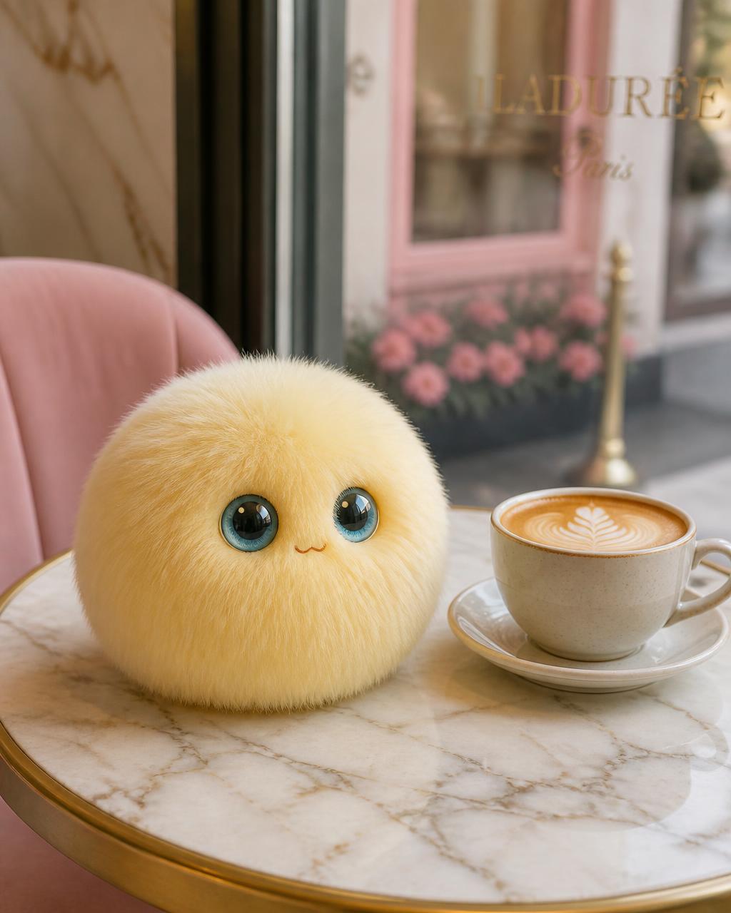 Peluche intelligente Kumii — Au café, en voyage